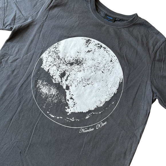 M Number Nine Moon Tee Charcoal - Picture 2 of 4